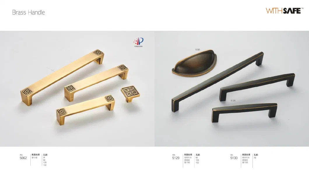 2022 Fashion Design Brass Furniture Cabinet Handle