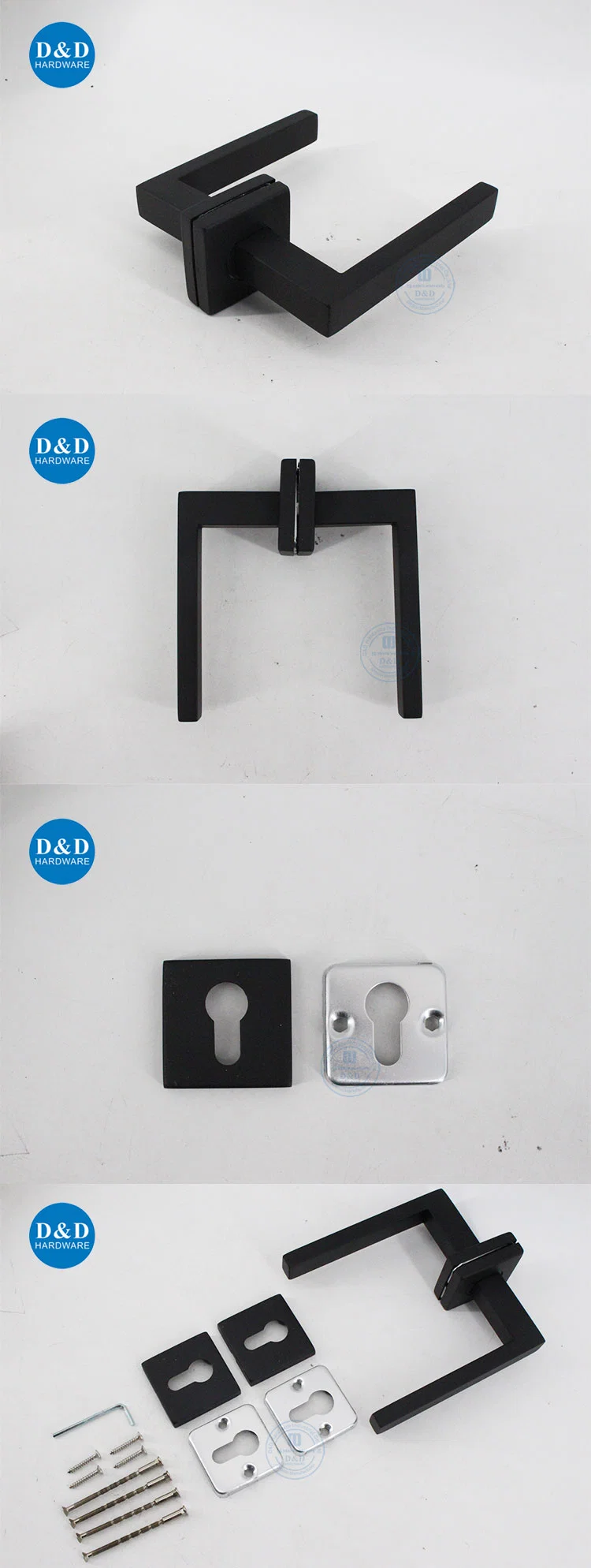 High Quality Matte Black Hardware Tube Modern Door Lever Handle